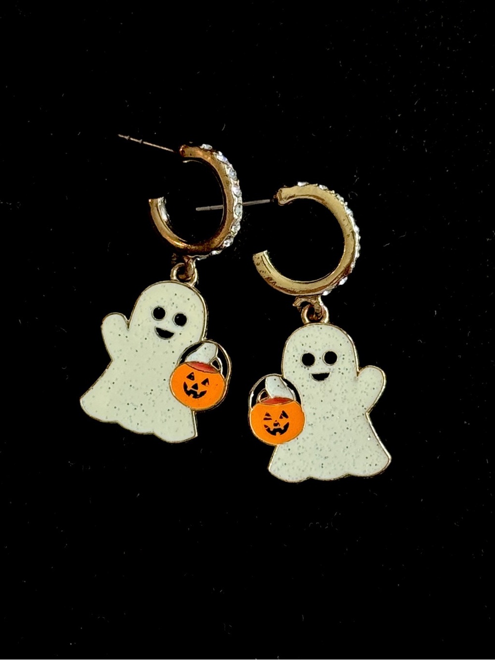 Sugarfix by BaubleBar Glitter Ghost Earrings with Pumpkin